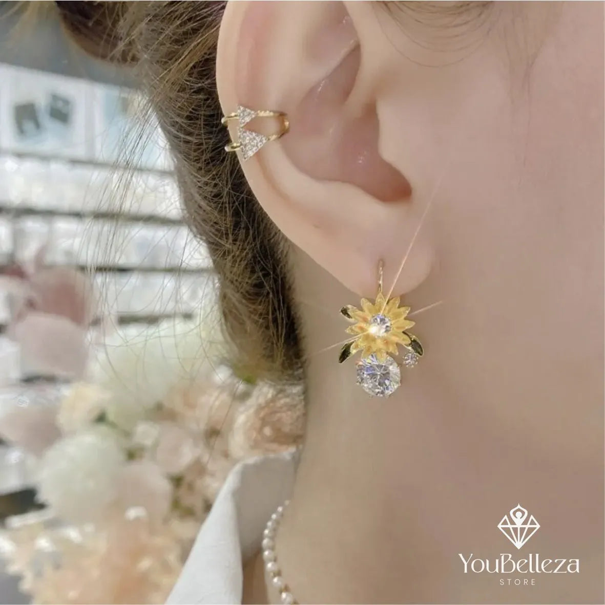 Aretes Flor de Girasol