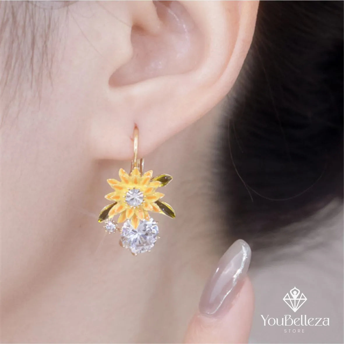 Aretes Flor de Girasol