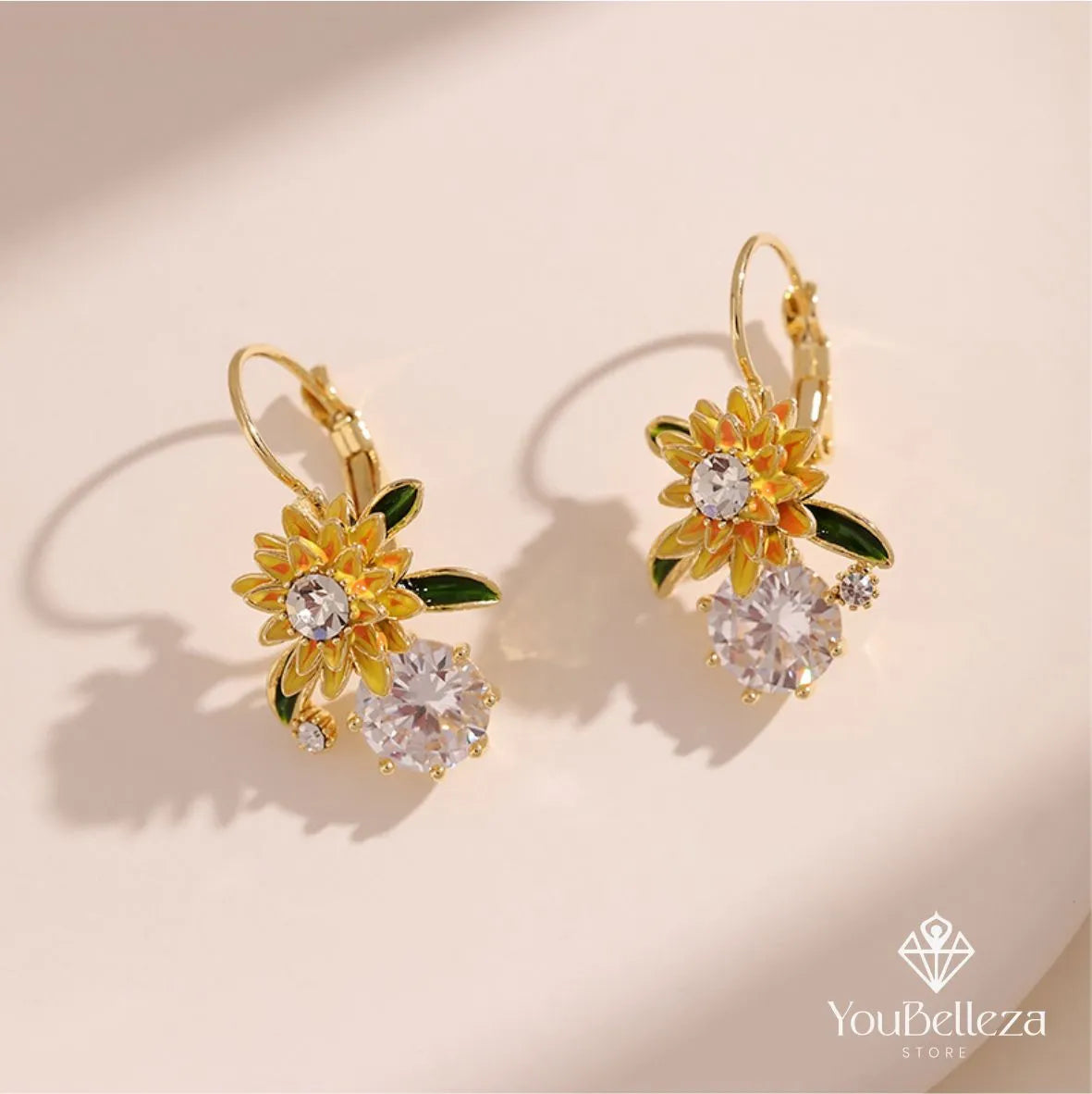 Aretes Flor de Girasol