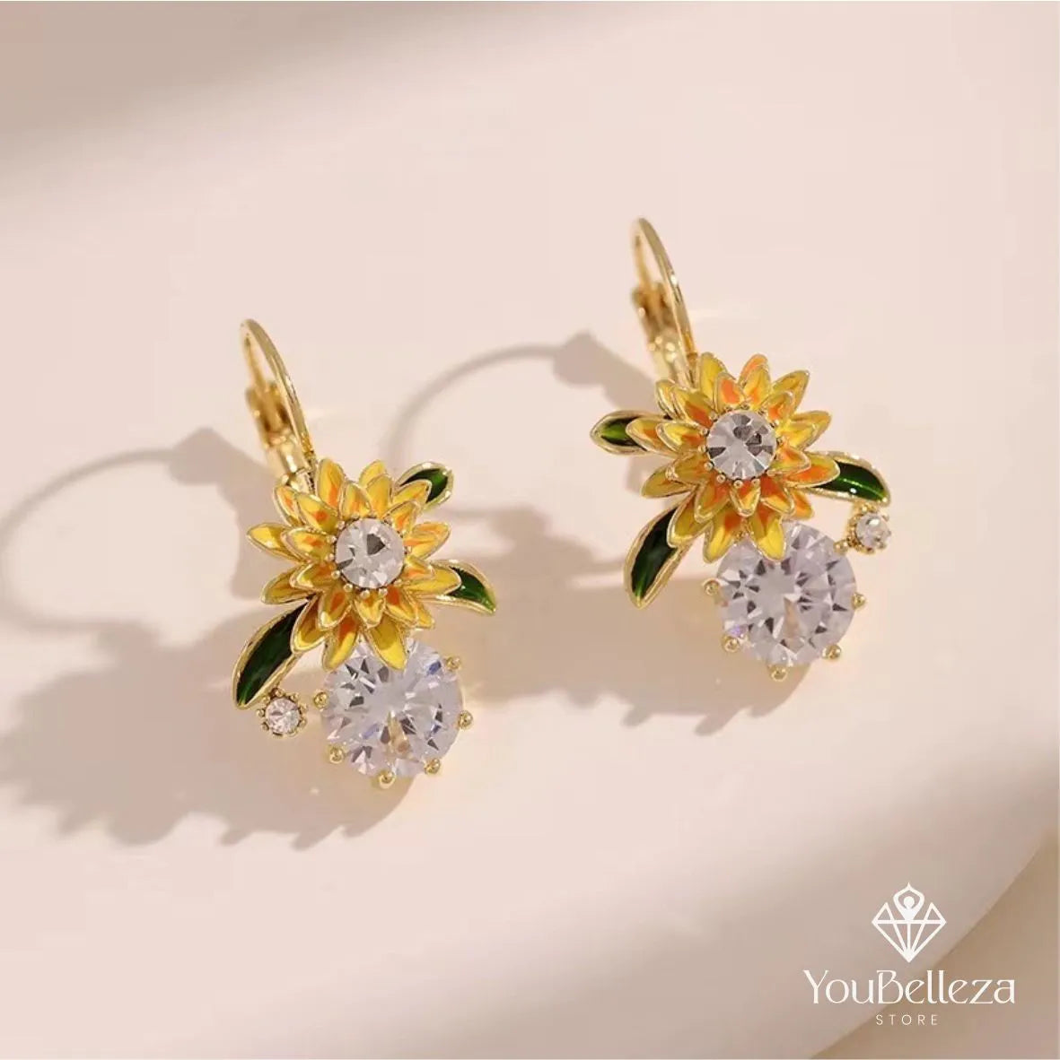 Aretes Flor de Girasol